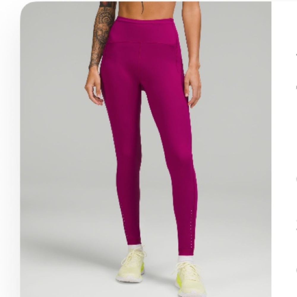 Lululemon Swift Speed High Rise Tights in Magenta Purple